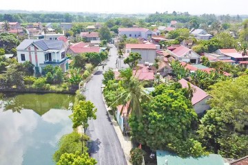 Construction progress updated in October 2023 - Project of renovating and upgrading rescue road in Truong Xuan commune to left dike of Chu River, Tho Xuan district, Thanh Hoa province